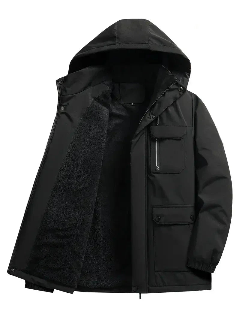 Men's Quilted Parka Jacket — Waterproof Winter Coat with Regular Fit for Cold Weather & Everyday Comfort | Koossa