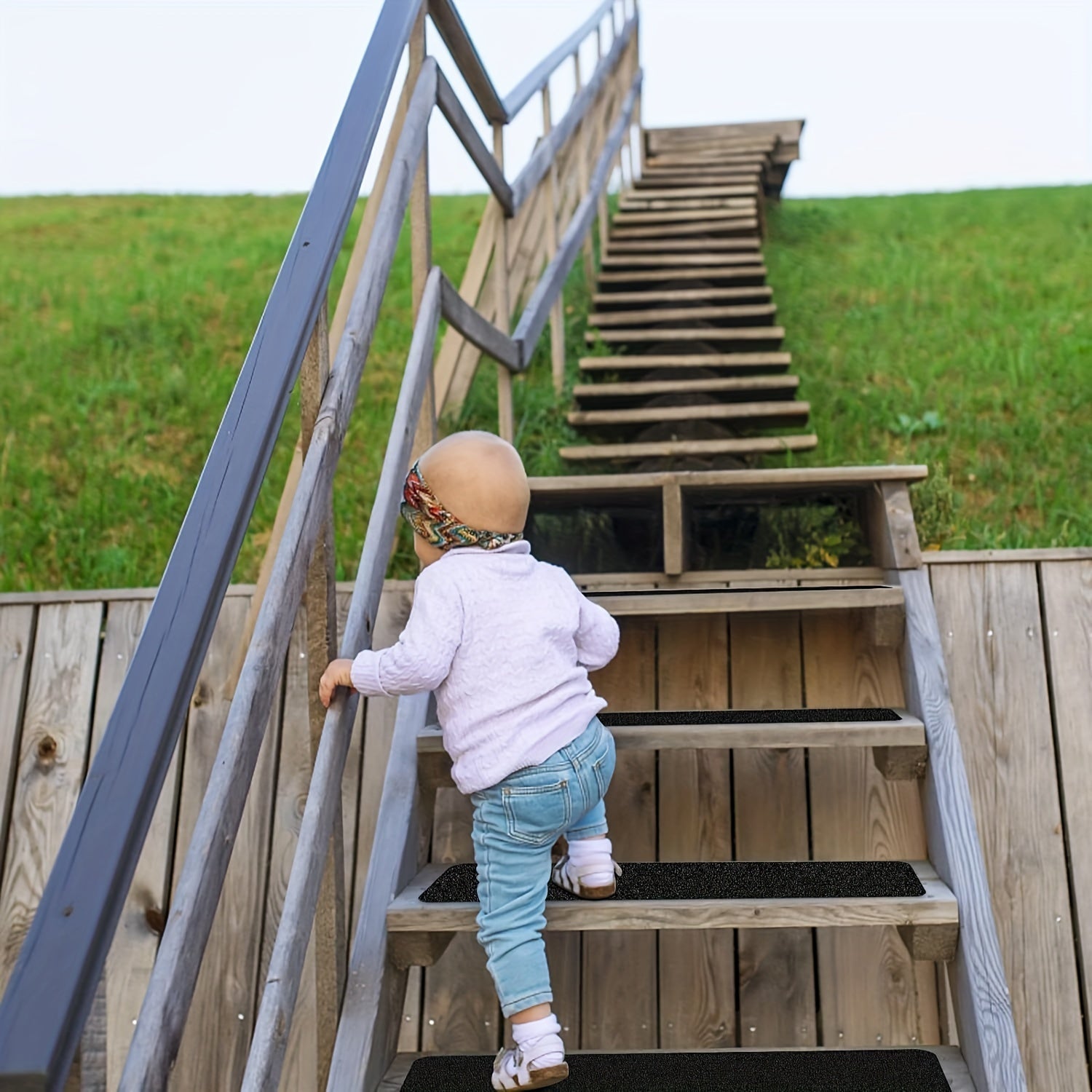 Bandes Antidérapantes pour Escalier Lot de 10 Intérieur Extérieur Adhésives Sécurité Marches Tous Âges | Koossa