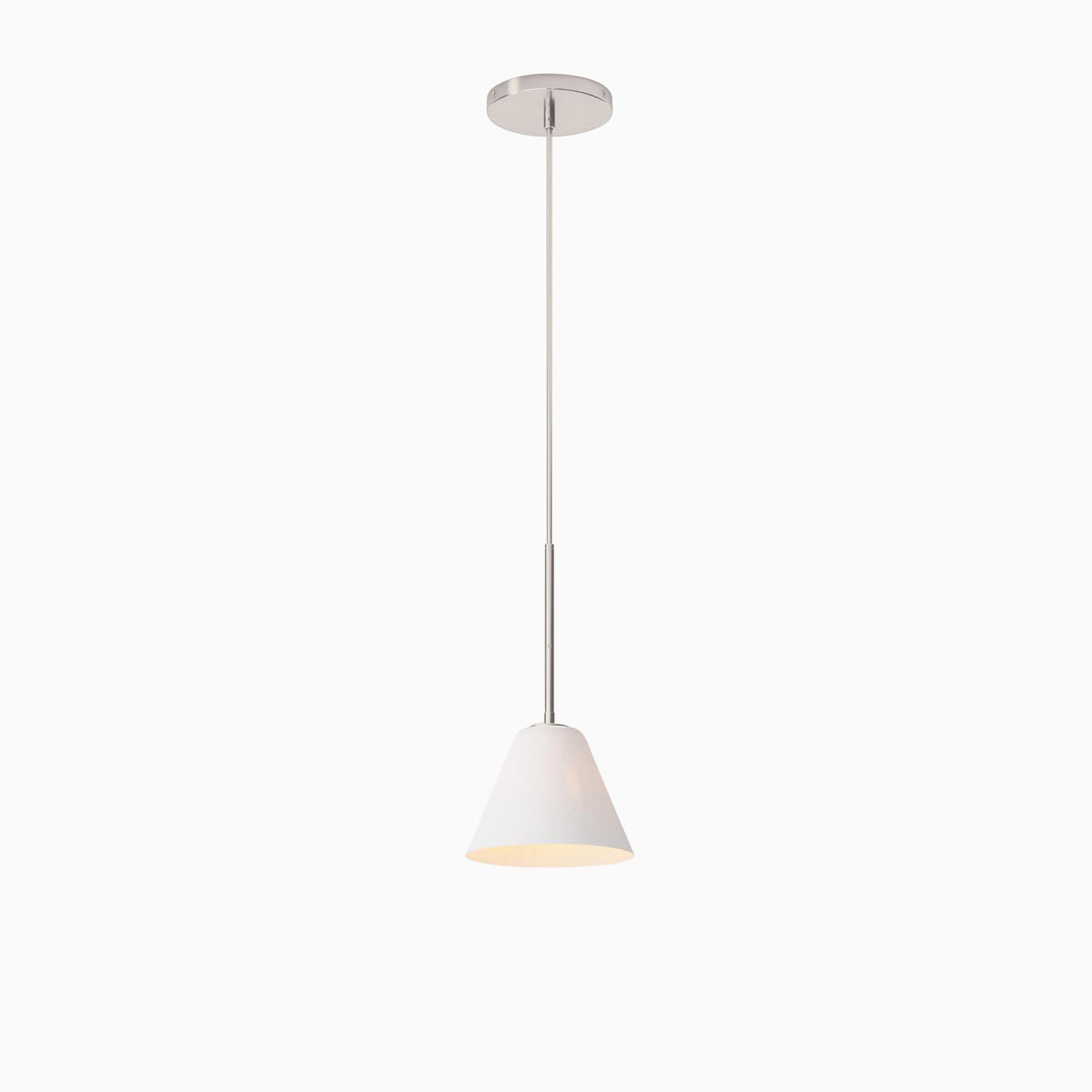 Tapered Glass Hanging Fixture with Metal Canopy – E26 Socket – Dimmable for Dining Room, Island, Entryway | Lonoma