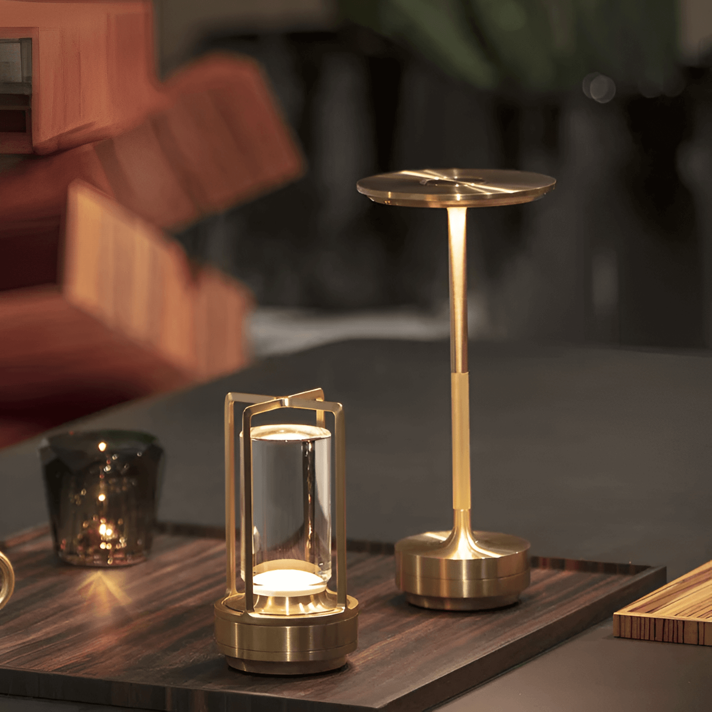 Lampe à poser sans fil tactile rechargeable dimmable LED ambiance élégante pour salon chambre terrasse extérieur | Koossa