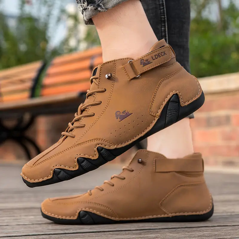 Men's Waterproof High-Top Boots — Elastic Slip-On Chelsea Boots for Outdoor & Casual Wear | Koossa