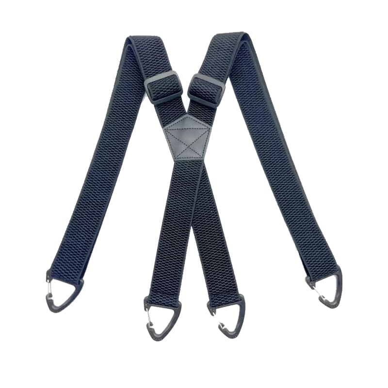 X-Back Suspenders with 4 Clips, Adjustable Elastic Belt Alternative, Non-Slip Grip for Work, Weddings and Everyday Wear | Lonoma