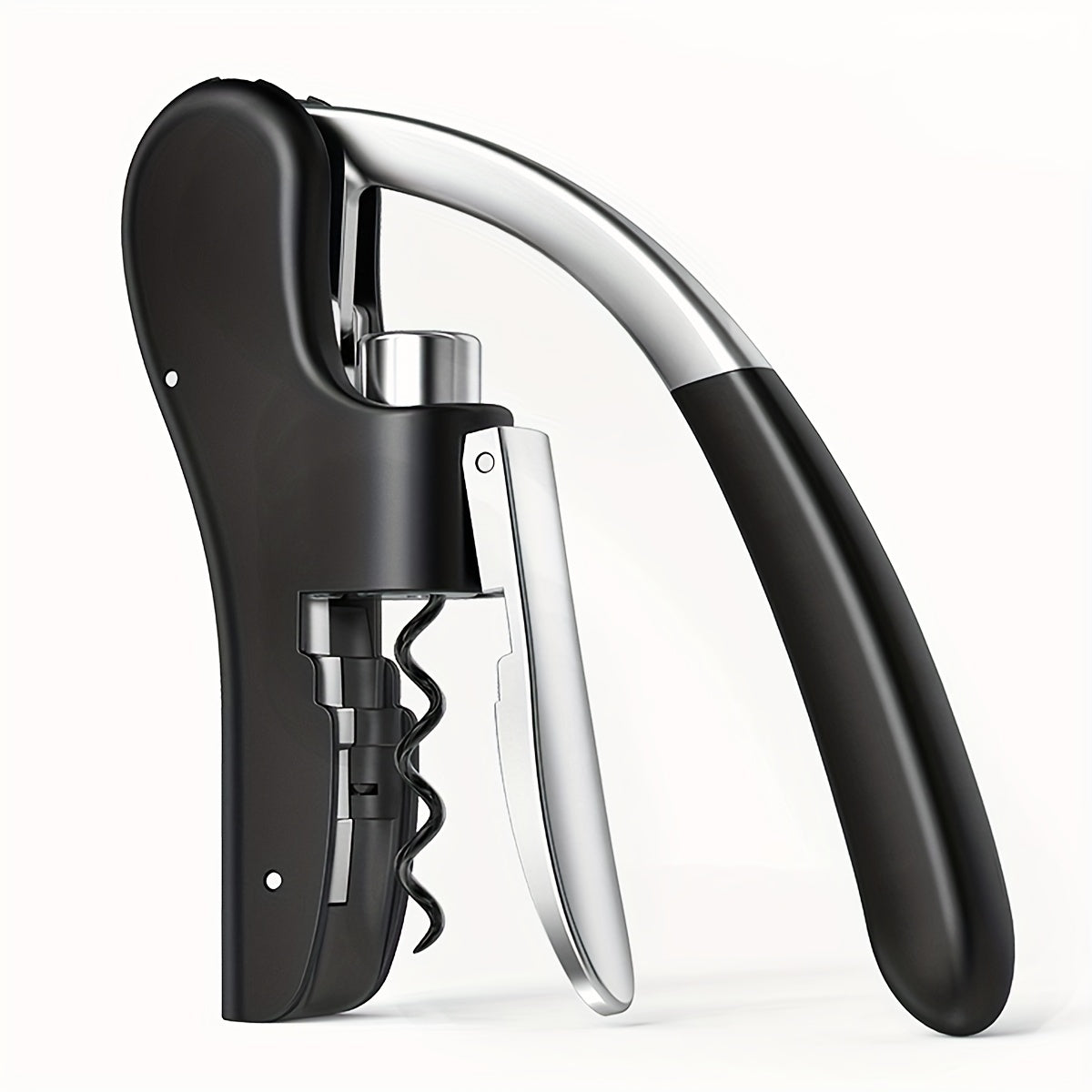 Lever-Action Wine Opener, Ergonomic Corkscrew with Soft-Grip Handle for Home Bars, Restaurants, Catering & Wine Lovers | Lonoma