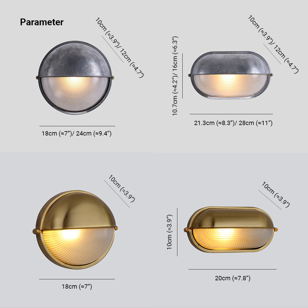 Weather-Resistant Exterior Sconce with Glass Shade for Patio, Porch & Entryway | Hardwired LED Light Fixture | Metal Construction | Lonoma