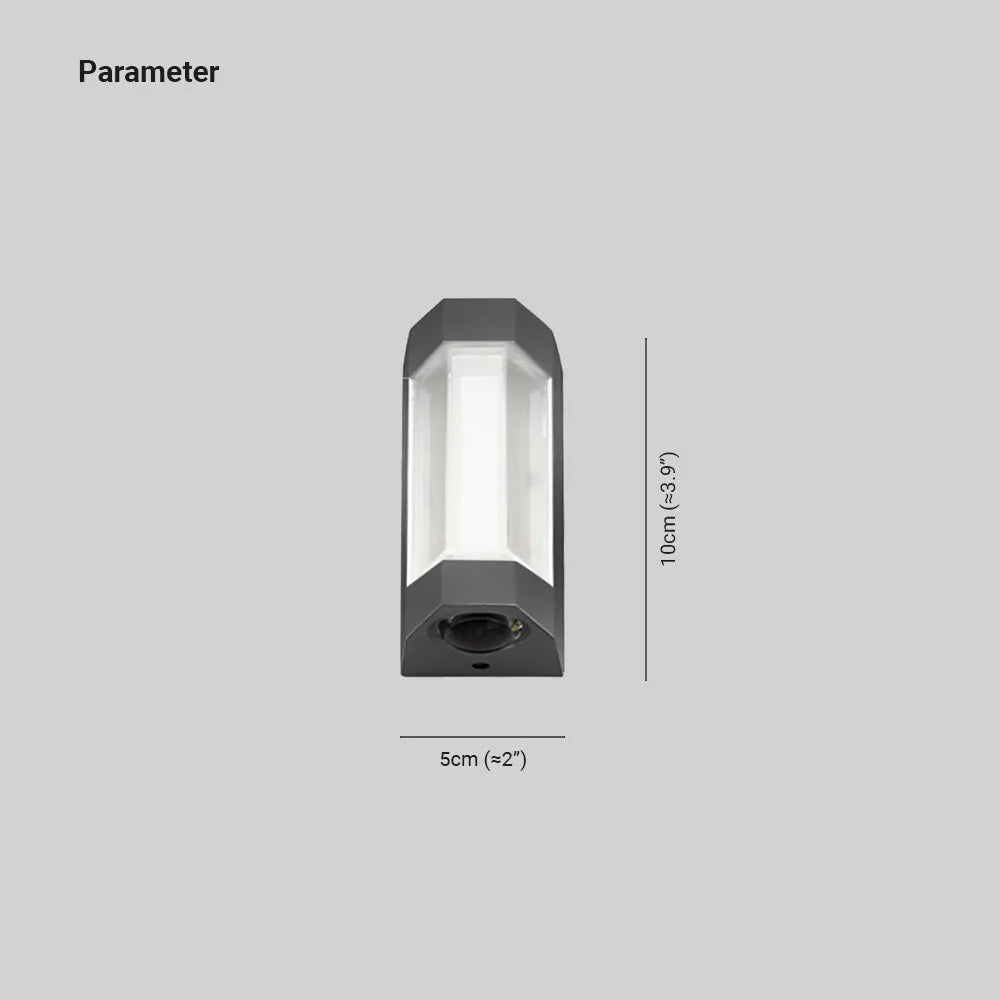 Modern Cylinder Wall Sconce Dual Light Outdoor Fixture Black White Metal Acrylic LED Waterproof Up Down Lighting for Patio Porch Deck | Lonoma