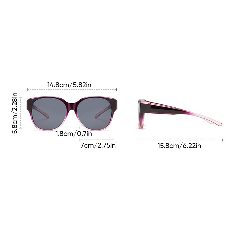 Surlinettes Solaires Polarisées UV400 Cat-Eye Protection Optimale pour Porteurs de Lunettes Homme Femme | Koossa