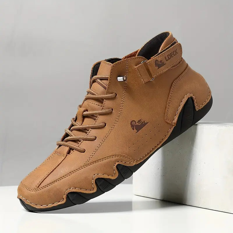 Men's Waterproof High-Top Boots — Elastic Slip-On Chelsea Boots for Outdoor & Casual Wear | Koossa