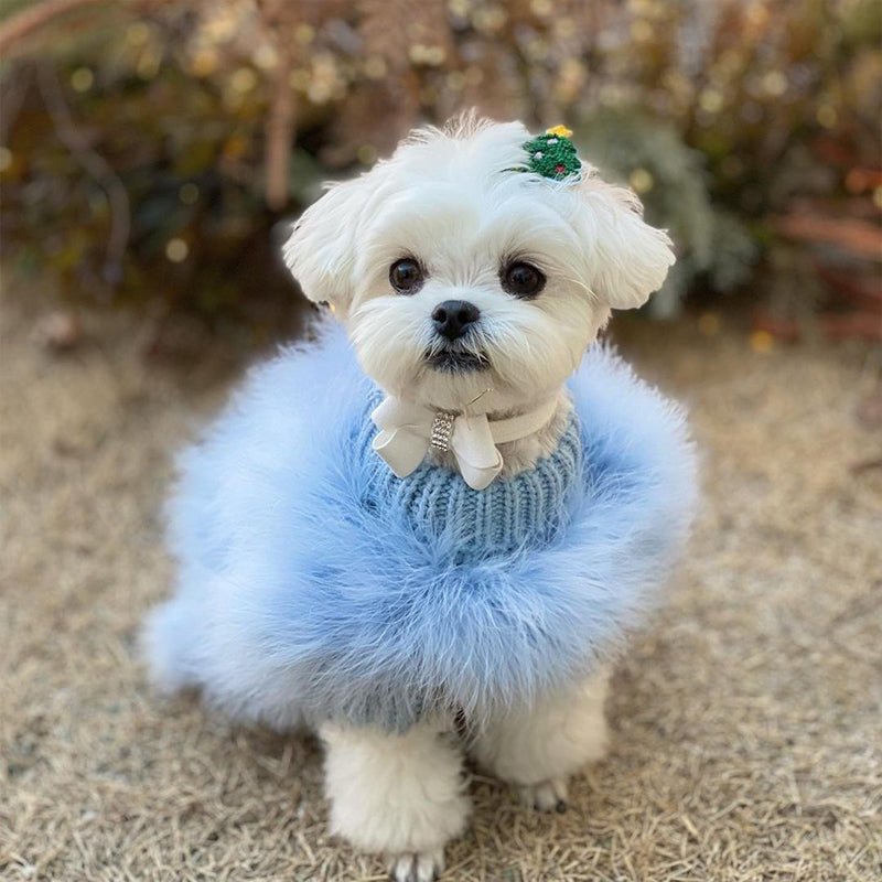 Dog Faux Fur Sweater 100% Polyester Stretchy Italian Greyhound Whippet Fluffy Coat Plush Dog Jumper Slim Breed S–XL Pink Blue Purple Green | Koossa