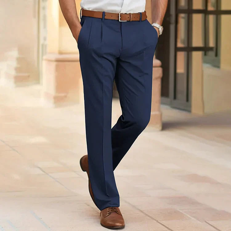 Men's Straight-Leg Office Trousers — Smart Casual Chinos for Work and Weekend Wear | Koossa