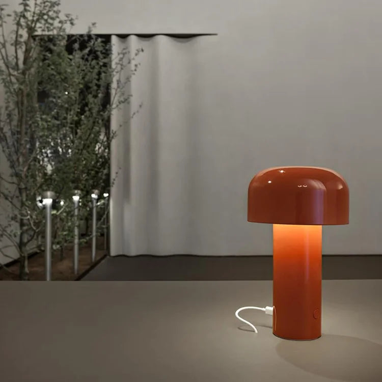 Lampe nomade LED tactile champignon rechargeable dimmable ambiance douce intérieur extérieur décoration | Koossa