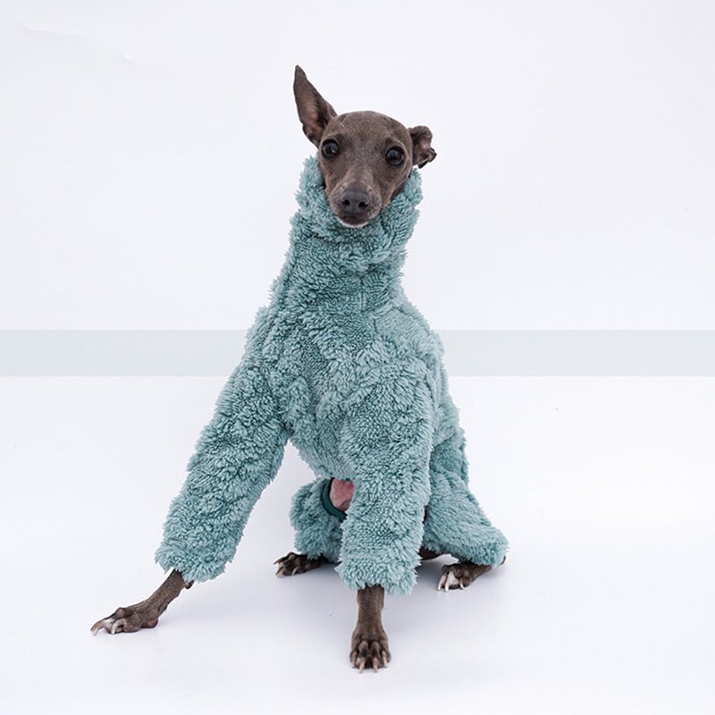 Dog Fleece Jumpsuit Polar Plush Teddy Full Body Suit Italian Greyhound Whippet Onesie Warm Winter Dog Coat XS–XXL | Koossa