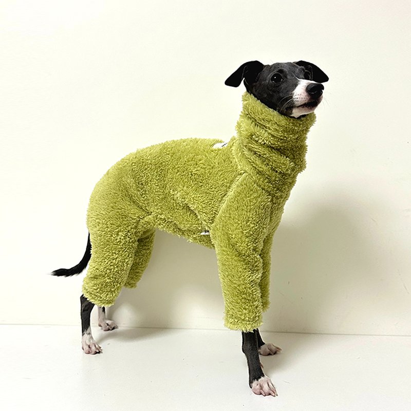 Dog Fleece Jumpsuit Double-Sided Plush Whippet Greyhound Sizes 1–10 Warm Winter Onesie Iggy Clothes | Koossa