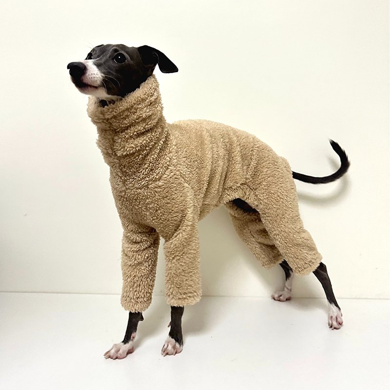 Dog Fleece Jumpsuit Double-Sided Plush Whippet Greyhound Sizes 1–10 Warm Winter Onesie Iggy Clothes | Koossa