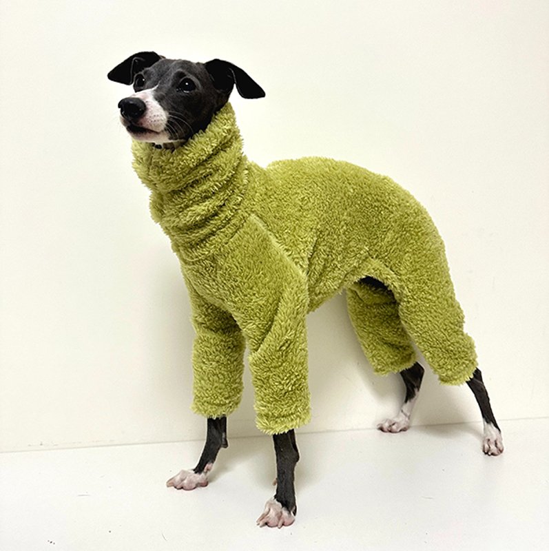 Dog Fleece Jumpsuit Double-Sided Plush Whippet Greyhound Sizes 1–10 Warm Winter Onesie Iggy Clothes | Koossa