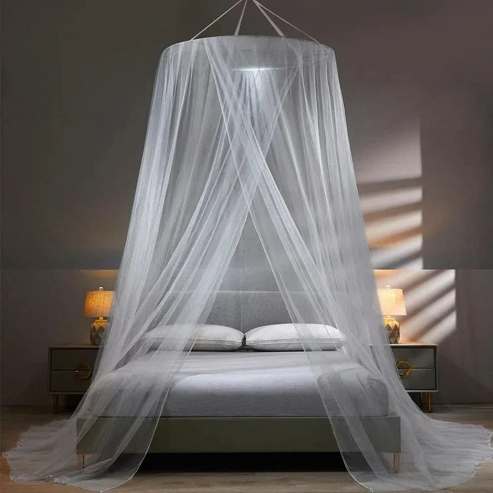 Tente Moustiquaire Autoportante Pop-Up Lit Double Simple Voyage Camping Intérieur Extérieur Sans Fixation | Koossa