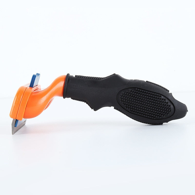 Dog Deshedding Brush Self-Cleaning Button French Bulldog Short Coat Grooming Tool Ergonomic Handle Shedding Remover Fur Comb | Koossa