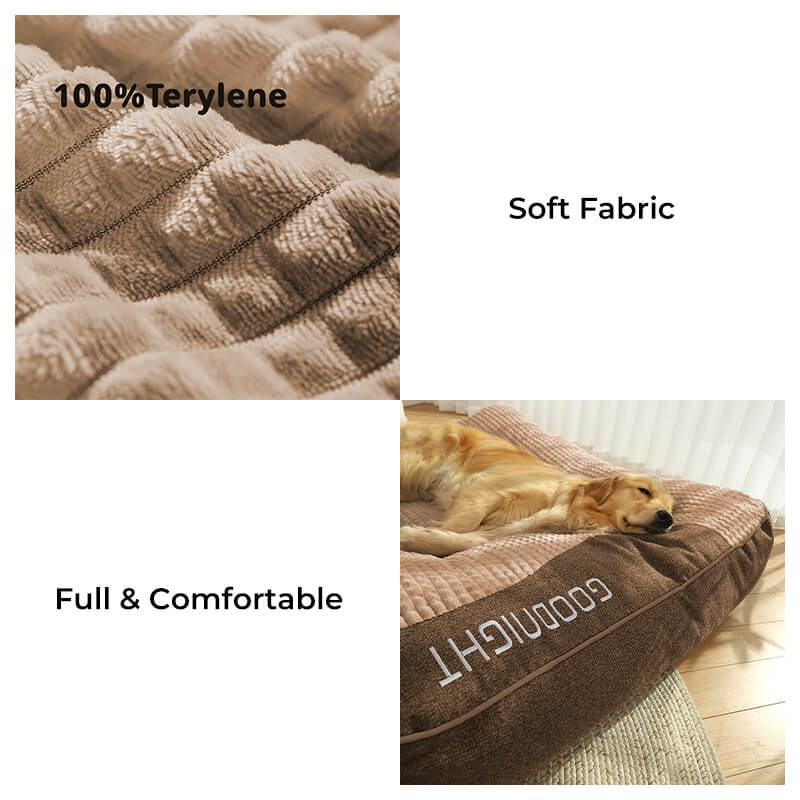 Dog Bed Crystal Velvet Shredded Foam XL XXL 3XL Large Dogs Orthopaedic Cushion Anti-Slip Senior Dog Mattress | Koossa