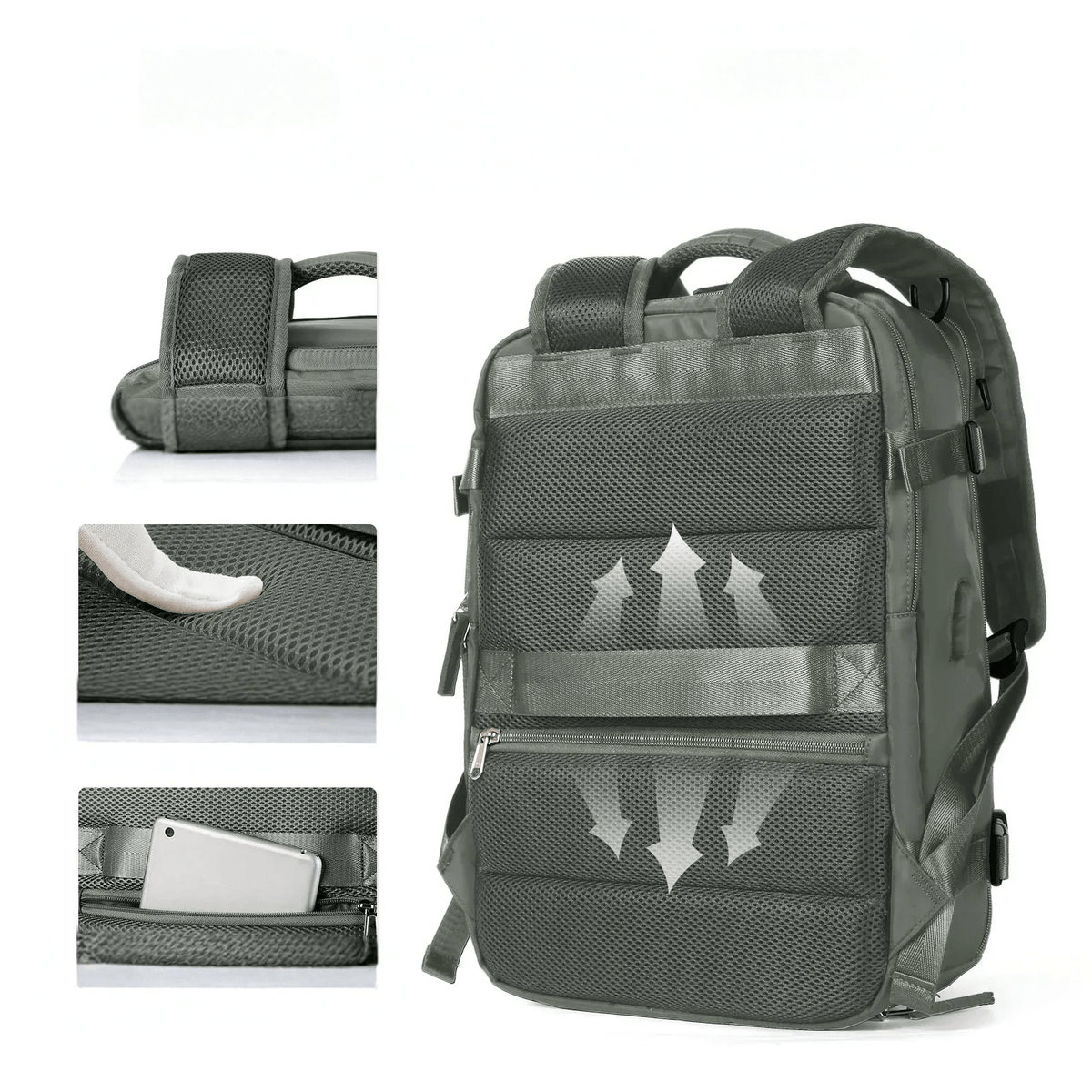 35L Travel Backpack with USB Charging Port – Water-Resistant Laptop Bag with Wet & Dry Compartments for Work, Gym & Weekend Trips | Lonoma