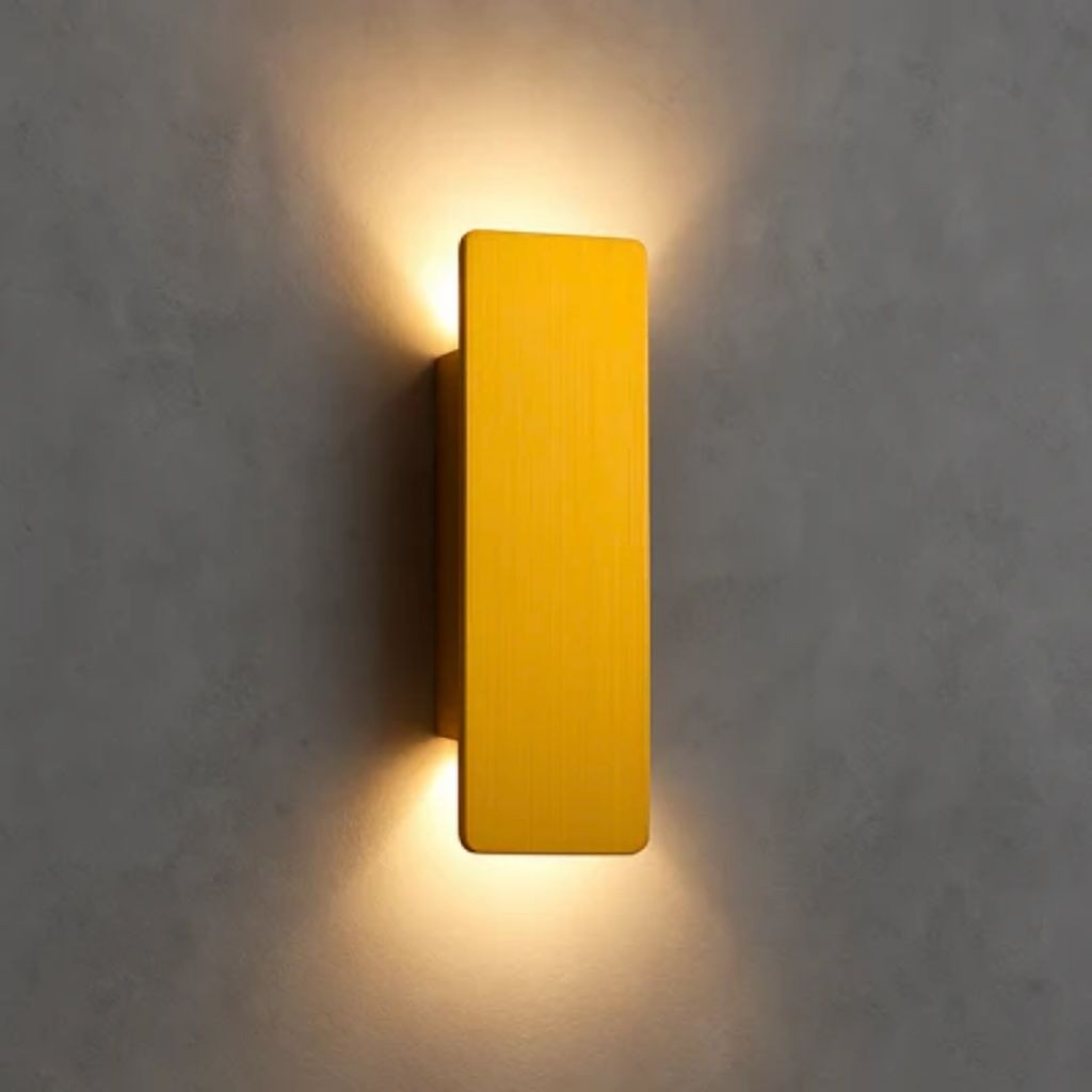 Gold Outdoor Wall Sconce, Up & Down LED Aluminum Weatherproof Exterior Light for Patio, Porch, Deck, Garage & Entryway Wall | Lonoma