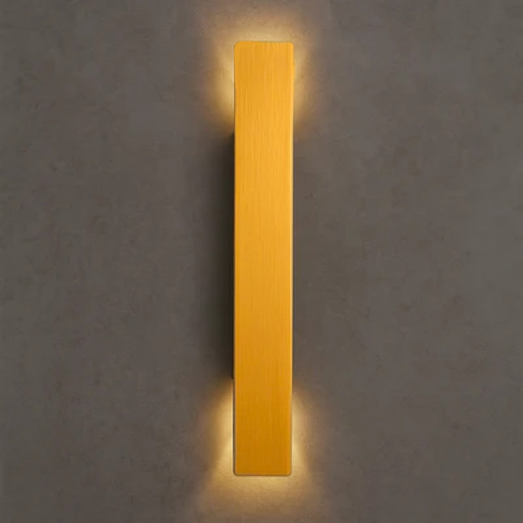 Gold Outdoor Wall Sconce, Up & Down LED Aluminum Weatherproof Exterior Light for Patio, Porch, Deck, Garage & Entryway Wall | Lonoma