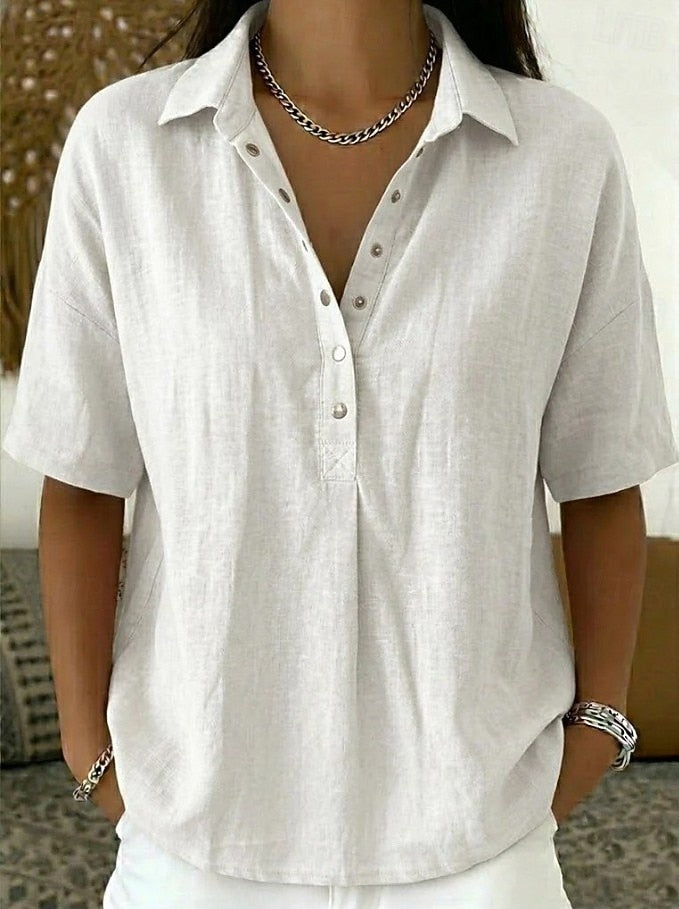 Lightweight Cotton Button-Through Collared Shirt in Seven Versatile Shades | Koossa