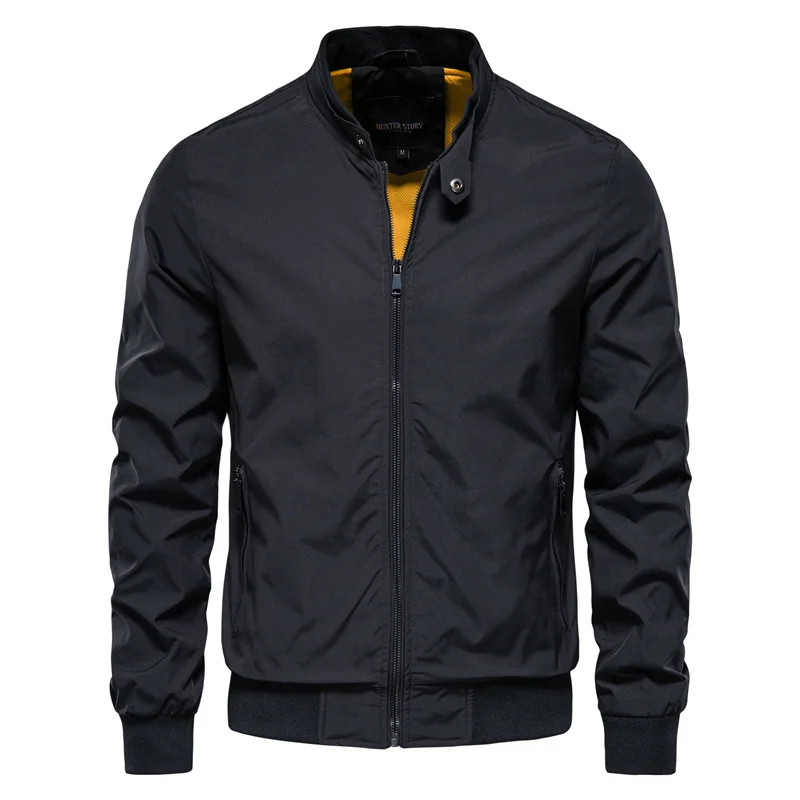 Men's Lightweight Bomber Jacket — Classic Ribbed Collar Jacket for Casual & Smart-Casual Occasions | Koossa