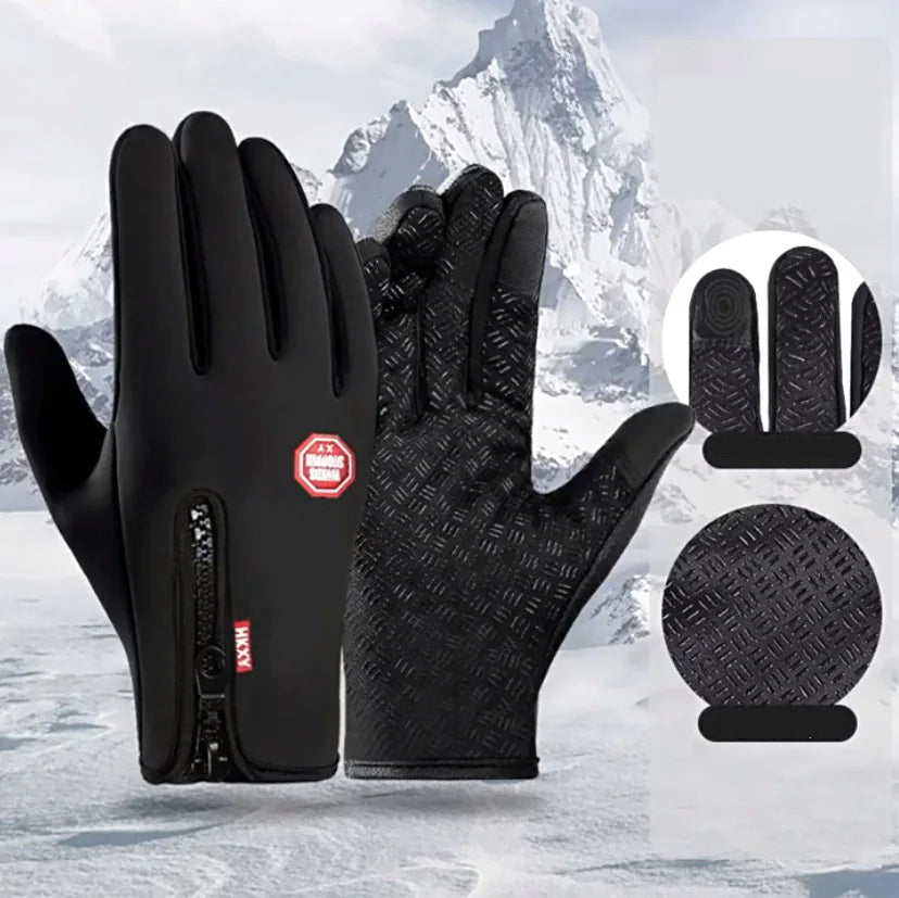 Battery-Powered Heated Gloves with Touchscreen Fingertips and Adjustable Heat Settings for Winter Cycling, Skiing, Snow | Lonoma