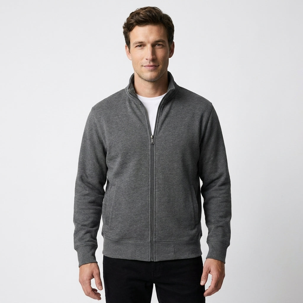 Men's Full-Zip Cardigan Sweater, Modern Fit Comfortable Layering Jacket for Fall, Winter & Spring, Casual Everyday Zip-Up Top | Lonoma