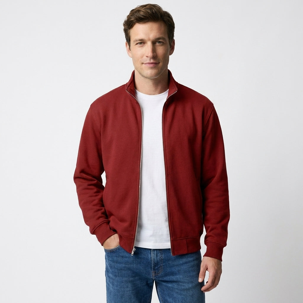 Men's Full-Zip Cardigan Sweater, Modern Fit Comfortable Layering Jacket for Fall, Winter & Spring, Casual Everyday Zip-Up Top | Lonoma