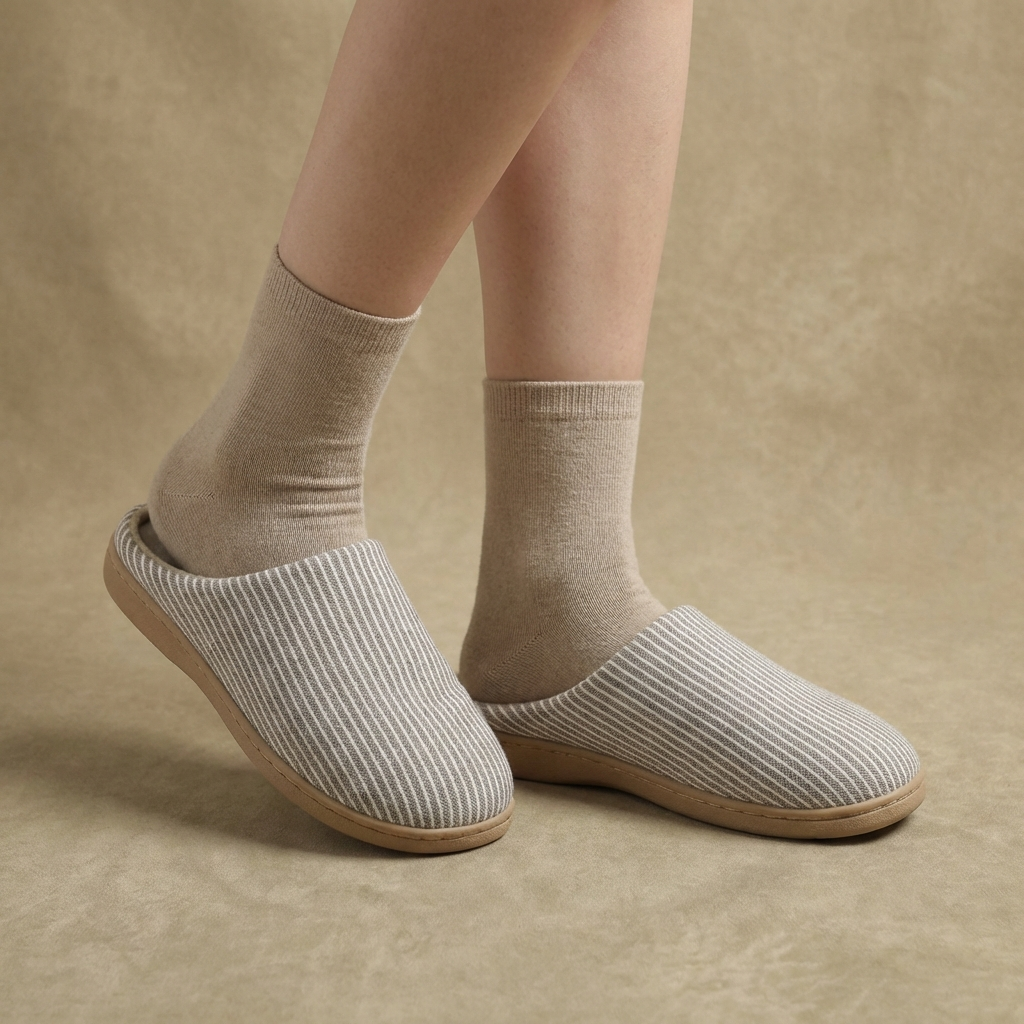 Women's Indoor House Slippers Soft Cotton Slip-On with Anti-Slip Sole for Bedroom Living Room Kitchen Casual Footwear | Lonoma