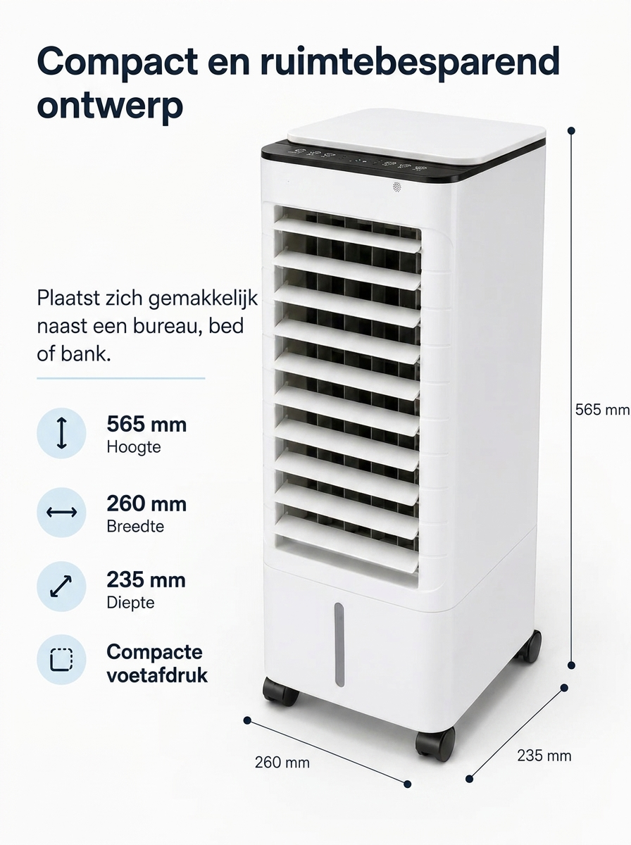 Rafraîchisseur d'air mobile 3-en-1 avec réservoir 7 L, minuteur et trois vitesses de ventilation pour intérieur | Koossa