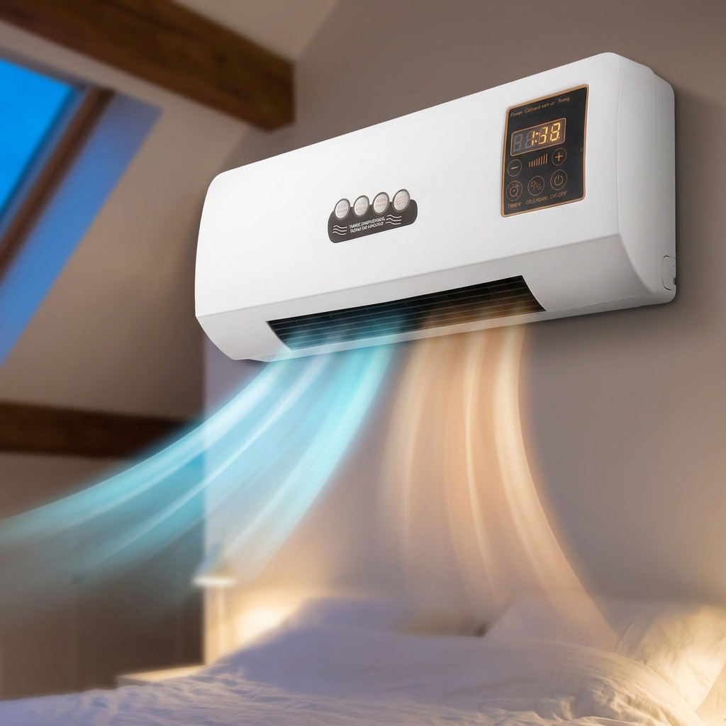 Wall Mount Multi-Function Climate Control Unit 1800W Cooling Heating Dehumidifier Fan Ultra Quiet 23dB LCD Timer Remote | Lonoma