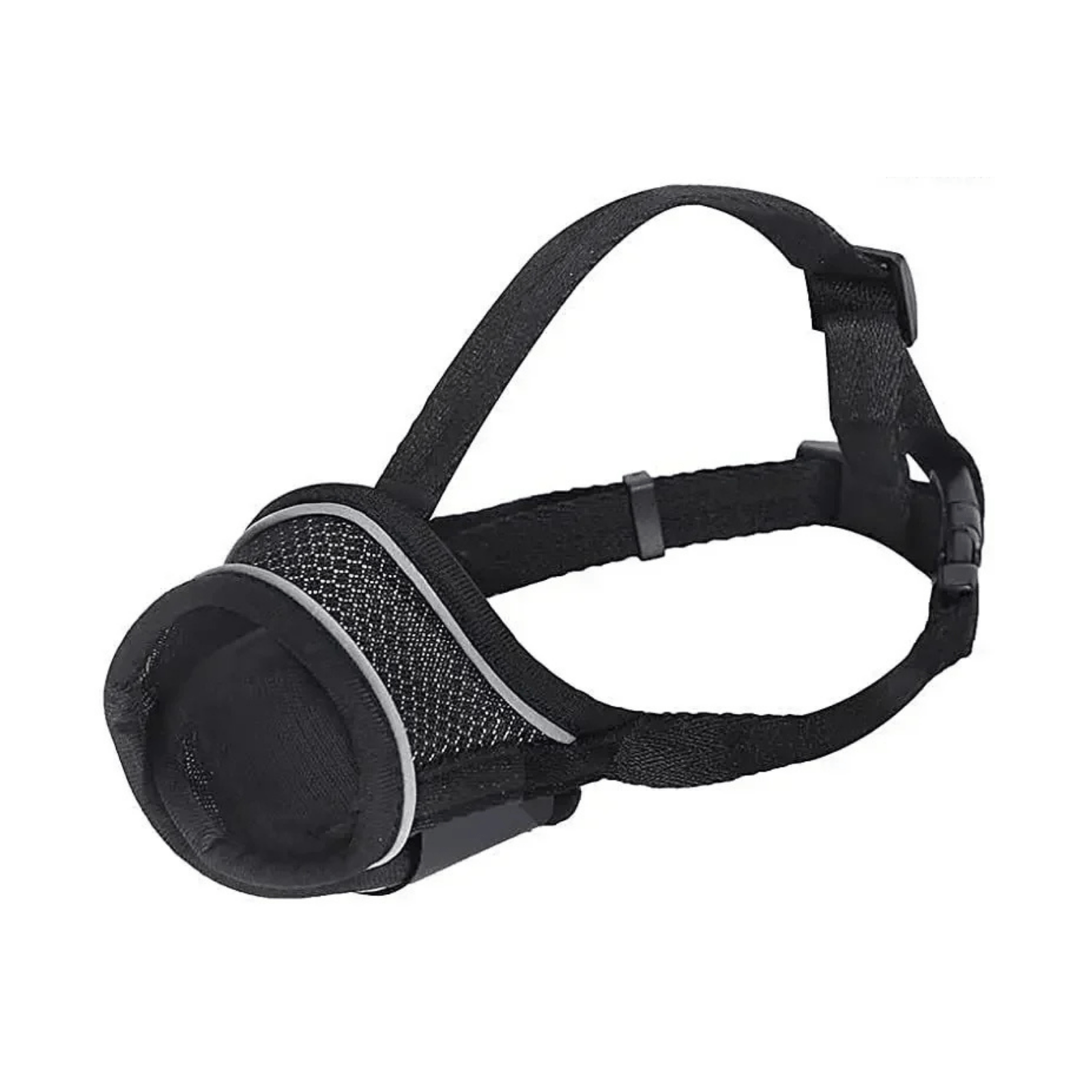 Dog Muzzle Nylon Mesh Breathable Reflective XS–XXL Adjustable Soft Vet Walking Training Basket Muzzle All Breeds | Koossa