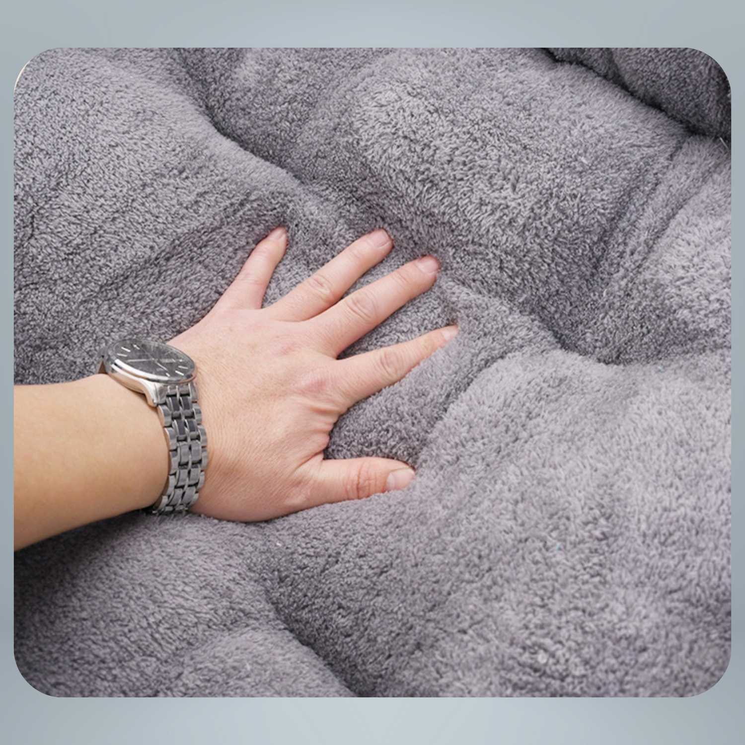 Dog Bed Cat Bed Winter Warm Thick Oval Cushion Cosy Pet Bed Soft Plush Washable Brown Grey Small Medium Large Joint Support | Koossa