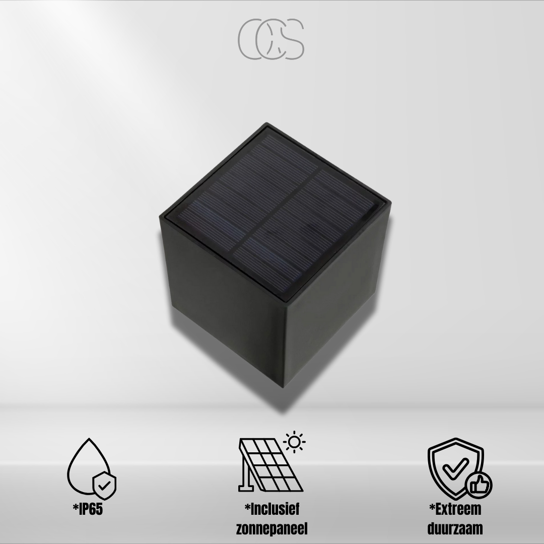 Applique murale LED solaire noire pour jardin et terrasse étanche IP65 sans fil autonome éclairage extérieur | Koossa