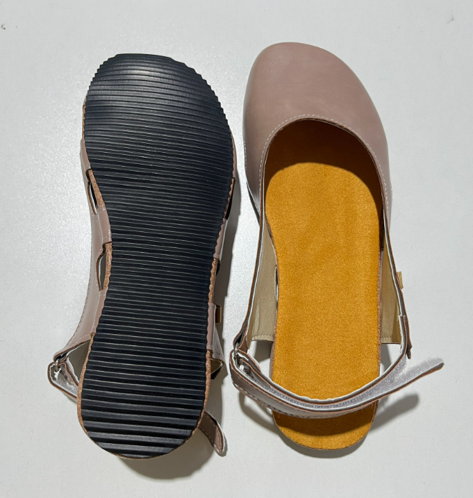 Women's Slingback Sandals with Closed Toe and Adjustable Strap in Royal Blue, Black, Light Brown, and Orange | Koossa
