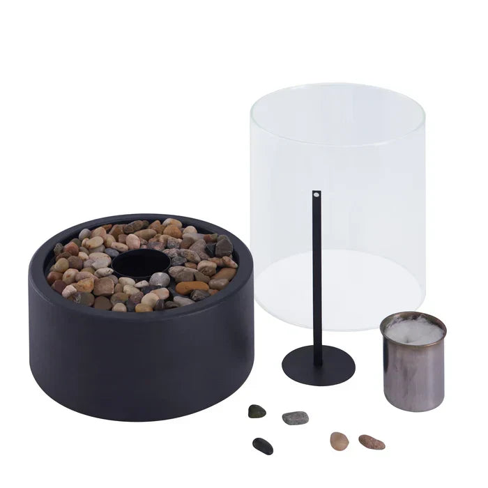Lanterne LED sans fil effet flamme rechargeable aluminium 27×16 cm ambiance chaleureuse intérieur extérieur | Koossa