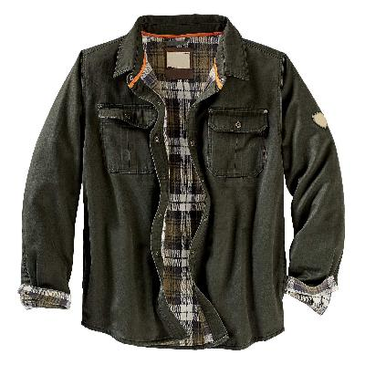 Flannel-Lined Workwear Jacket in Cotton Twill — Relaxed Fit for Weekend Comfort and Layering Over Knitwear | Koossa