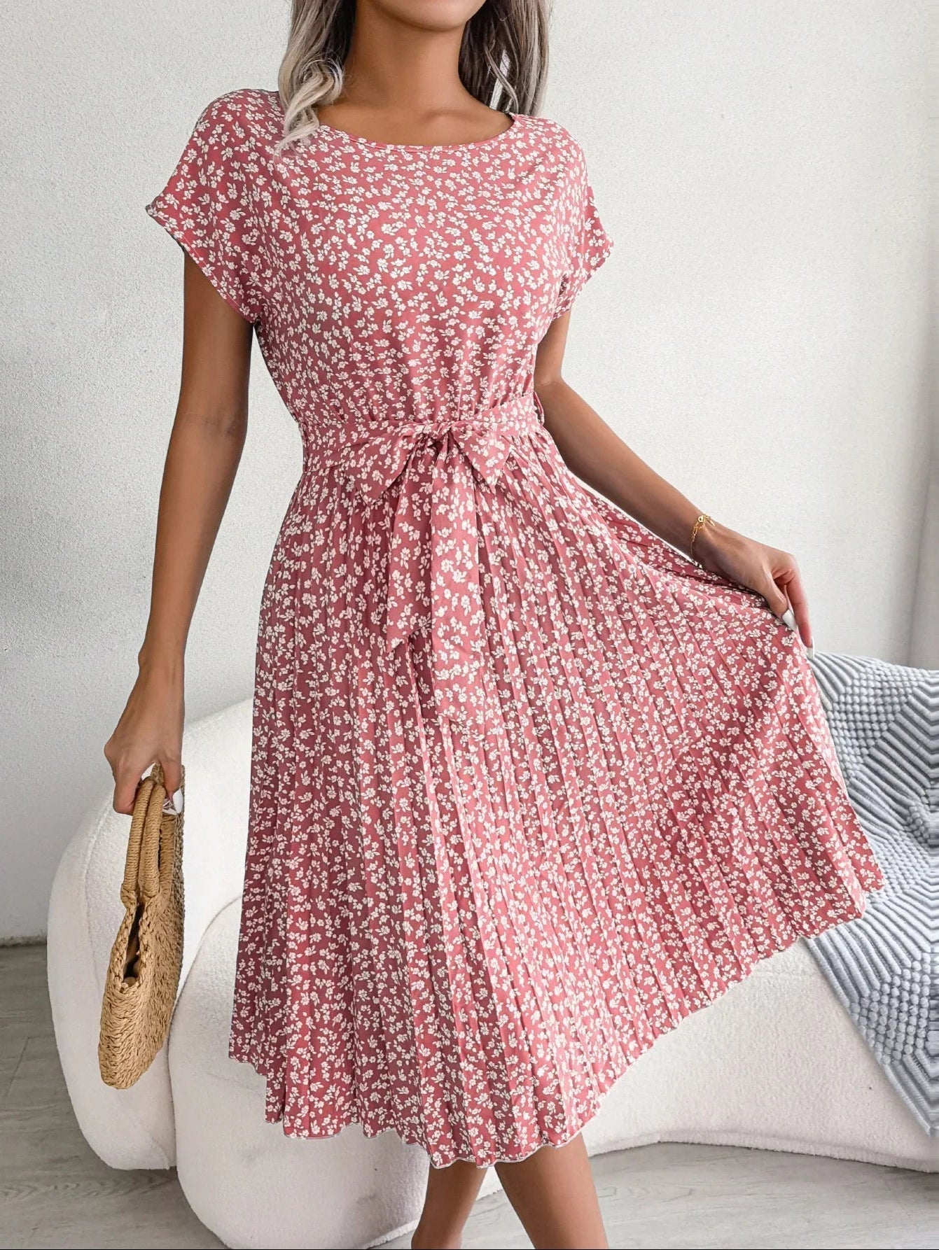 Women's Flowing Summer Dress with Feminine Silhouette — Elegant Day to Evening Dress for Warm Weather & Garden Parties | Koossa
