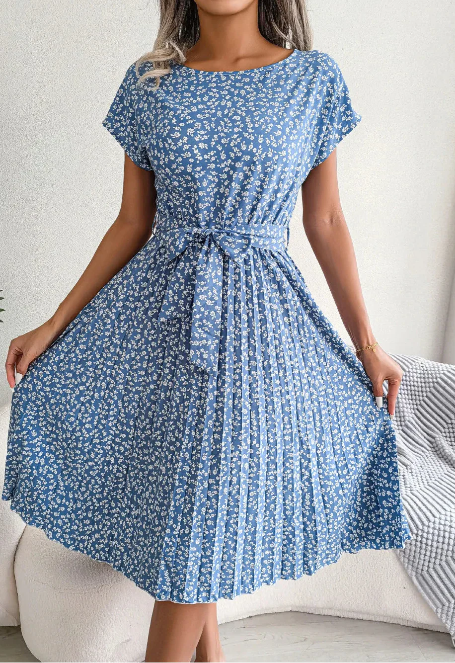 Women's Flowing Summer Dress with Feminine Silhouette — Elegant Day to Evening Dress for Warm Weather & Garden Parties | Koossa
