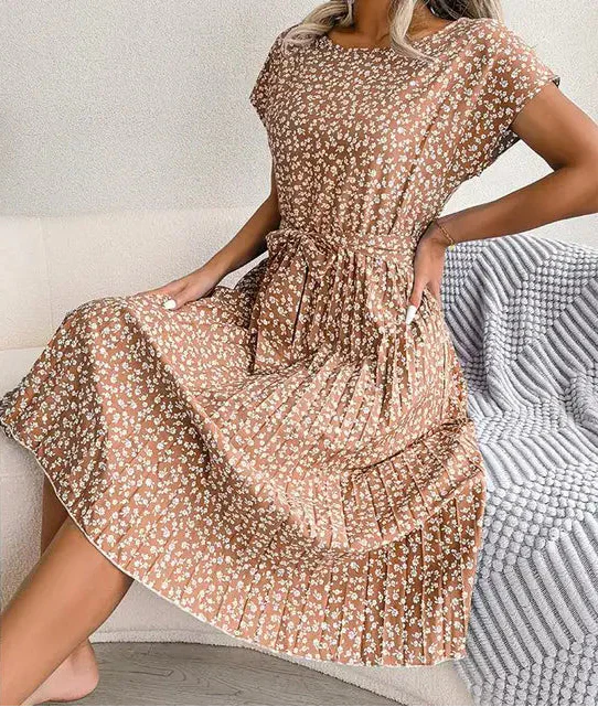 Women's Flowing Summer Dress with Feminine Silhouette — Elegant Day to Evening Dress for Warm Weather & Garden Parties | Koossa
