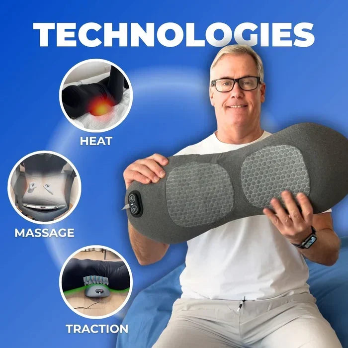 Lower Back Massager with Heat and Vibration, Cordless Rechargeable Lumbar Support Massage Device for Home, Office, Couch & Travel | Lonoma