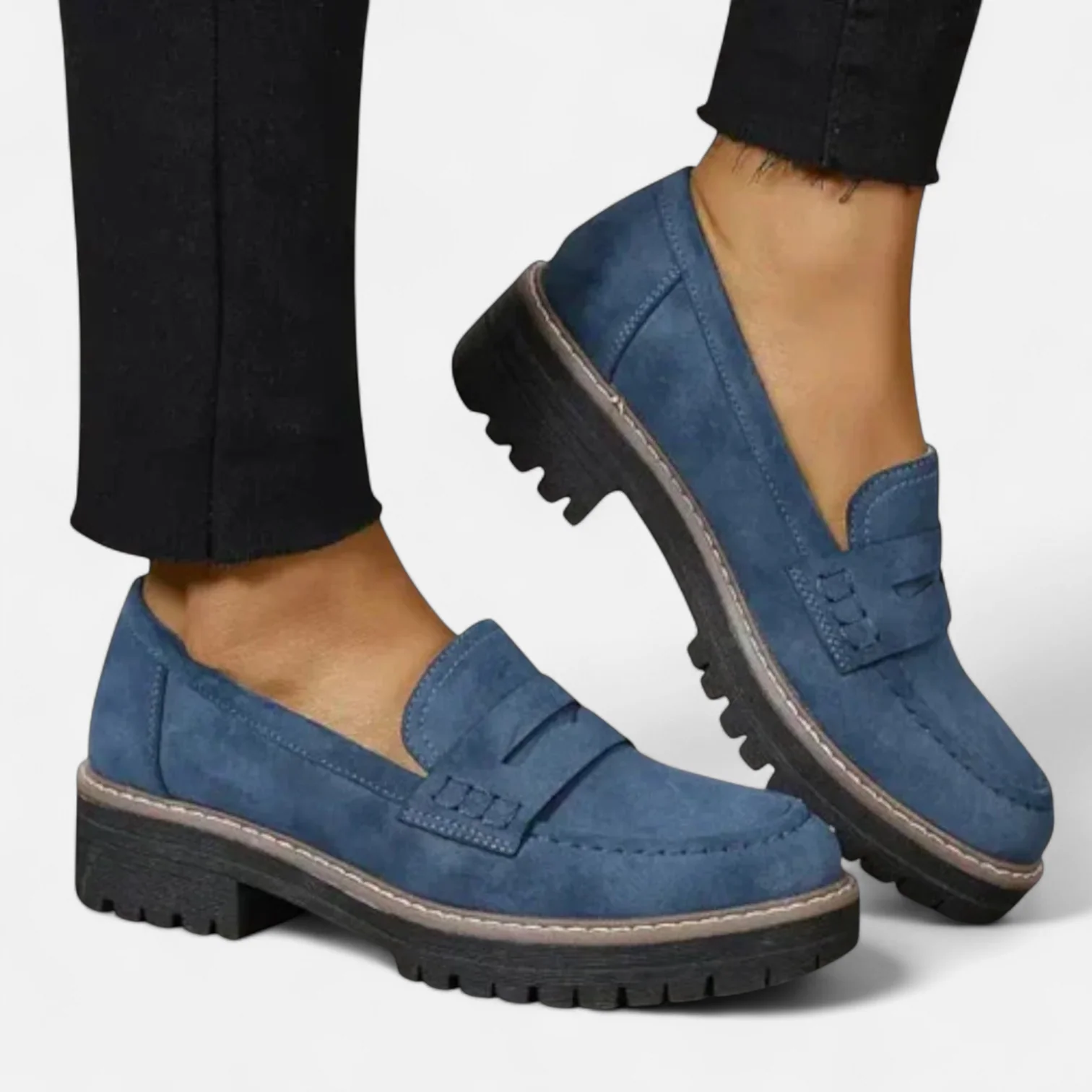 Women's Chunky Sole Loafers in Black, Khaki, Pink, Navy & More | Koossa