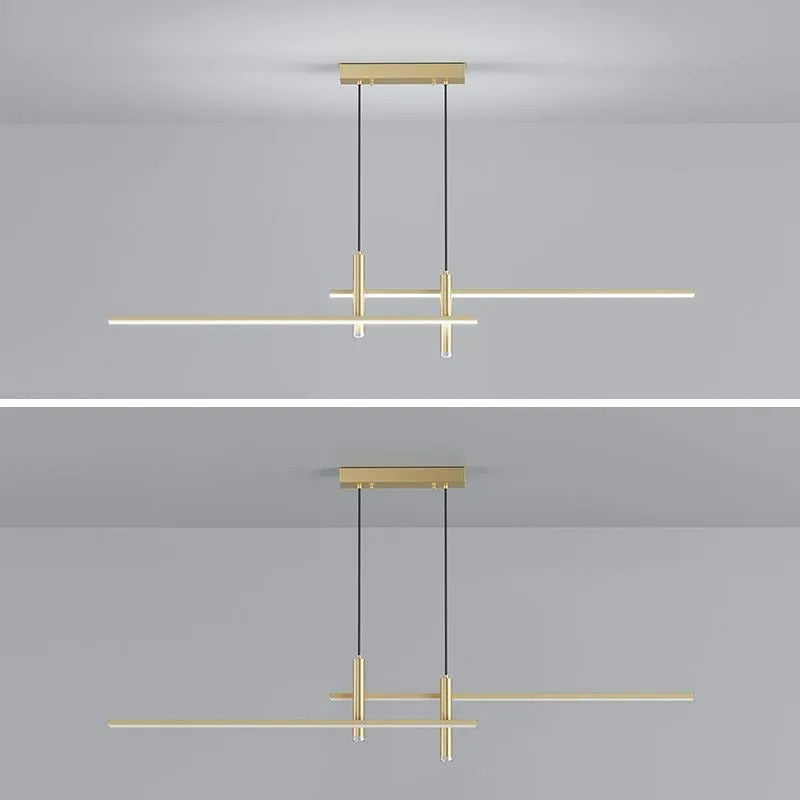 Contemporary Metal Spotlight Chandelier for Dining Tables – Adjustable Linear Design in Sleek Finishes for Kitchen Islands and Living Spaces | Lonoma