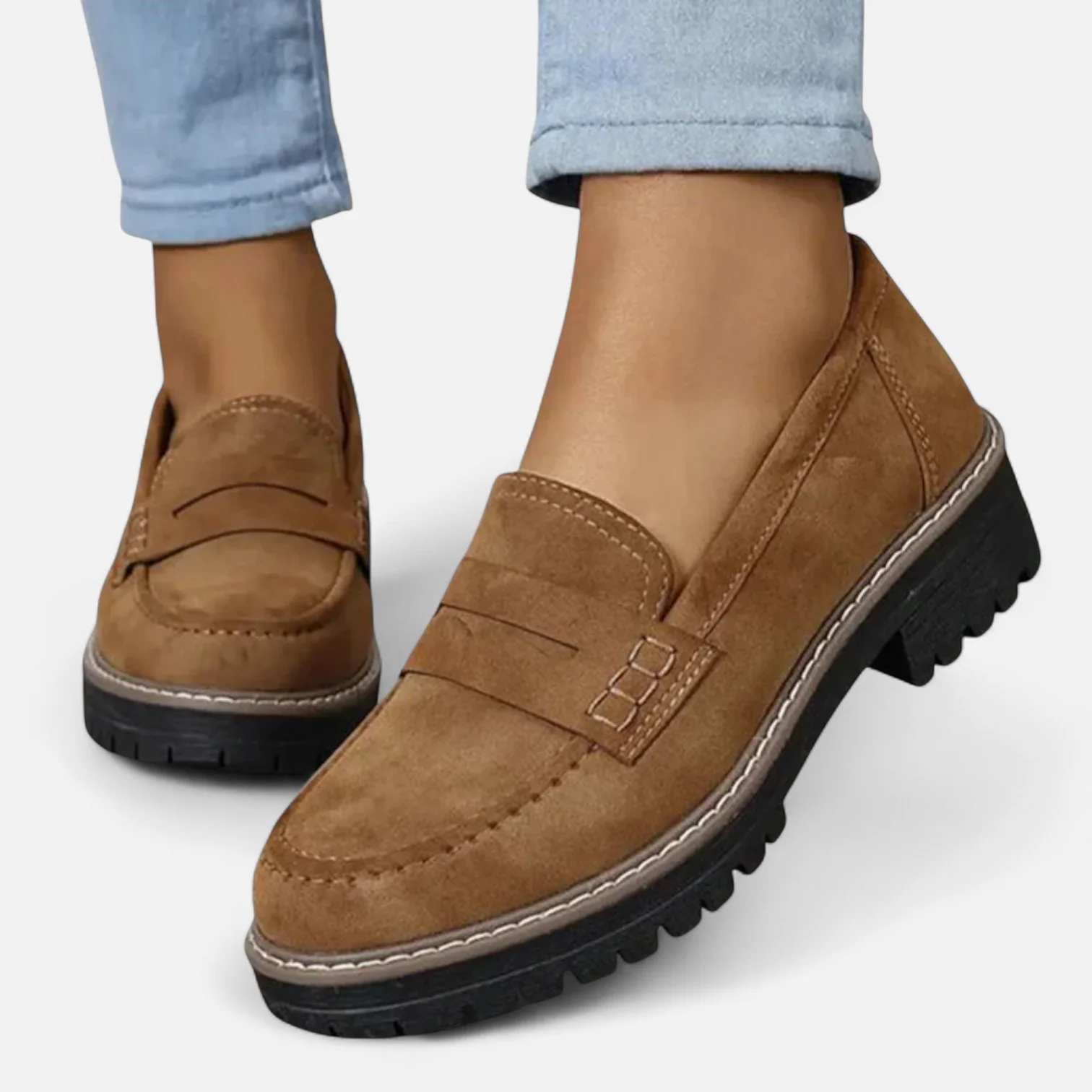 Women's Chunky Sole Loafers in Black, Khaki, Pink, Navy & More | Koossa