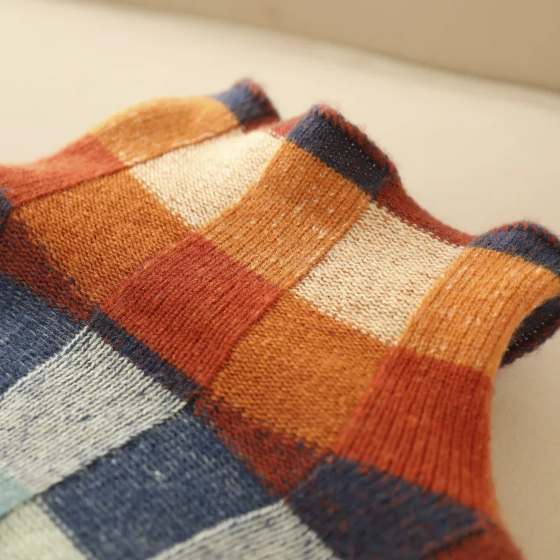 Women's Turtleneck Jumper in Mixed Colours — Elegant Autumn Knitwear for Sophisticated Style | Koossa