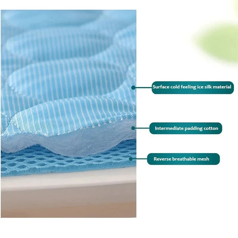 Pet Cooling Mat Ice Silk Breathable S–2XL 50x40cm–150x100cm No Water No Electric Dog Cat Summer Cool Pad Washable | Koossa