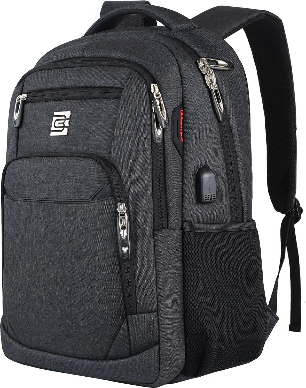 Laptop Backpack with USB Charging Port, Fits 15.6-Inch Laptops, Anti-Theft Pocket, Water-Resistant Travel Daypack for College & Work | Lonoma