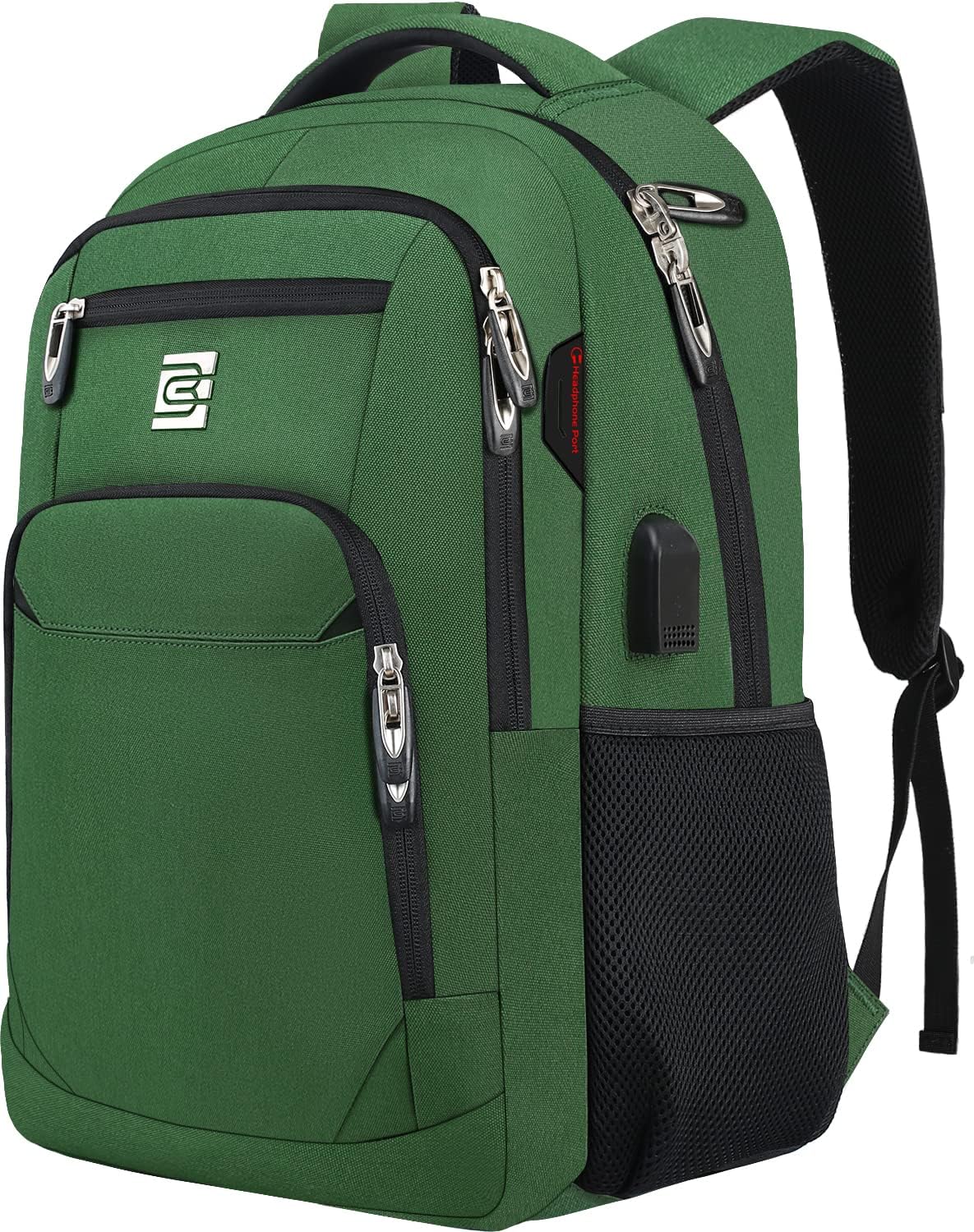 Laptop Backpack with USB Charging Port, Fits 15.6-Inch Laptops, Anti-Theft Pocket, Water-Resistant Travel Daypack for College & Work | Lonoma