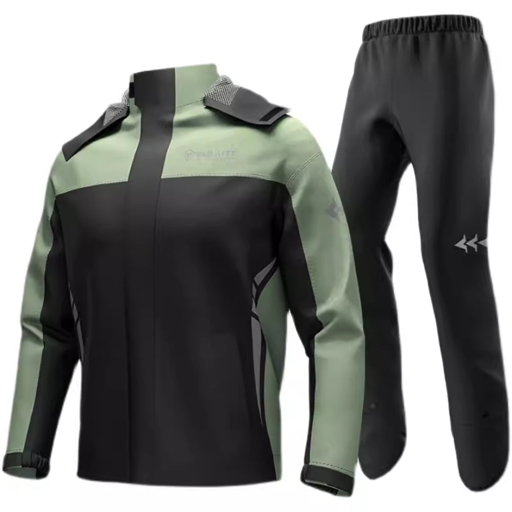 Unisex Waterproof Outdoor Rainsuit — Lightweight Packable Rain Jacket and Trousers Set for Hiking and Cycling | Koossa